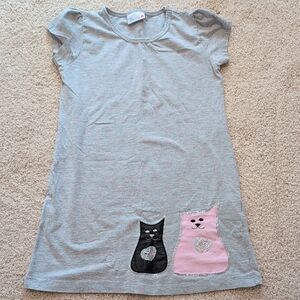 Barmy Gray and Pink Polka Dot Dress Size 116 5T